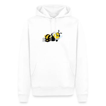 Abeille cool - Sweat à capuche Premium bio Homme - blanc - Devant - Nico (187cm)