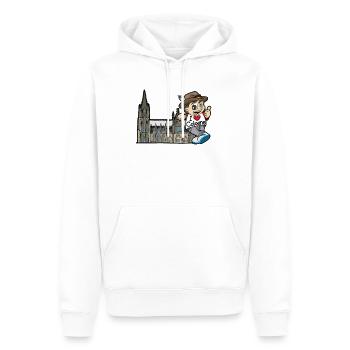 I LOVE COLOGNE Köln Kölle Kölsche Jung Kölner Dom - Sweat à capuche Premium bio Homme - blanc - Devant - Nico (187cm)