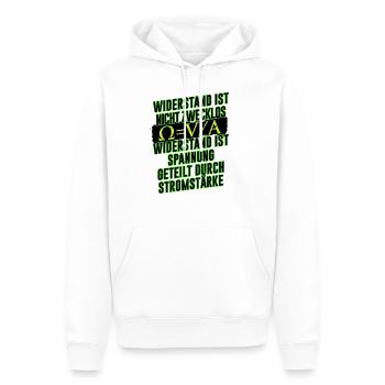 Électricien électricien - Sweat à capuche Premium bio Homme - blanc - Devant - Nico (187cm)