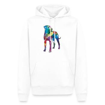 Labrador chien silhouette colorée - Sweat à capuche Premium bio Homme - blanc - Devant - Nico (187cm)