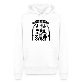 FISHING - Sweat à capuche Premium bio Homme - blanc - Devant - Nico (187cm)