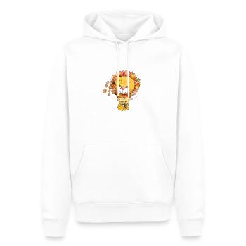 Lion Flowers Zodiac Animal Kids Cute Gift - Men’s Premium Organic Hoodie - white - Front - Nico (187cm)