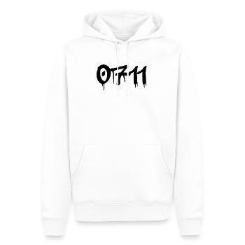 0711 - Männer Premium Bio Hoodie - Weiß - Vorne - Nico (187cm)