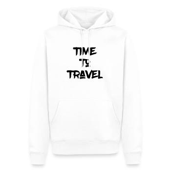 to travel - Men’s Premium Organic Hoodie - white - Front - Nico (187cm)