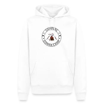 Les campeurs vont camper - Sweat à capuche Premium bio Homme - blanc - Devant - Nico (187cm)