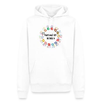 Gegen Rassismus Friede Freiheit - Männer Premium Bio Hoodie - Weiß - Vorne - Nico (187cm)