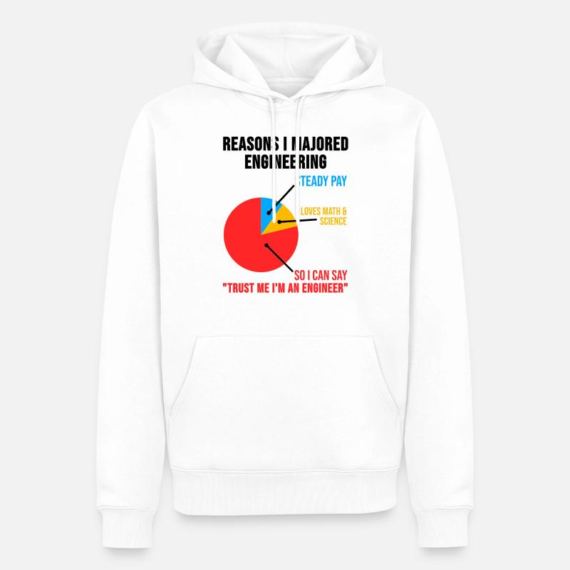Engineer TShirt technician engineering gift - Men’s Premium Organic Hoodie - white