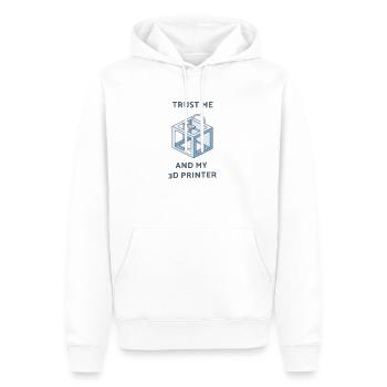 3d Druck - Männer Premium Bio Hoodie - Weiß - Vorne - Nico (187cm)