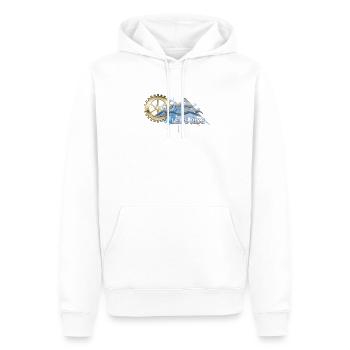 Mountainbike - Männer Premium Bio Hoodie - Weiß - Vorne - Nico (187cm)