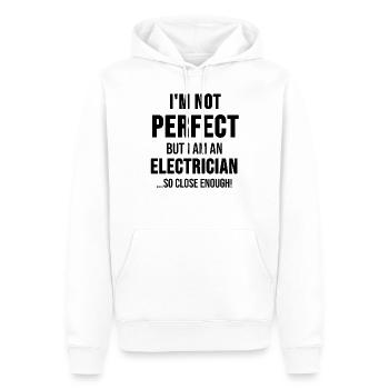 Elektriker Elektrotechnik Elektrisch Geschenk - Männer Premium Bio Hoodie - Weiß - Vorne - Nico (187cm)