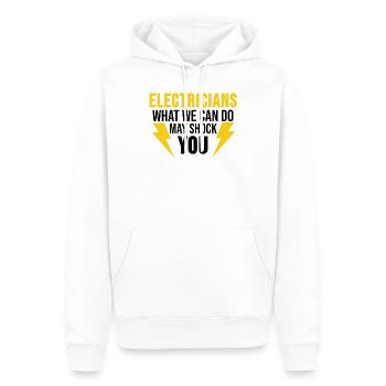 Elektriker Elektrotechnik Lustig Elektrik Geschenk - Männer Premium Bio Hoodie - Weiß - Vorne - Nico (187cm)