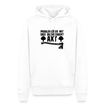 lumberjack - Men’s Premium Organic Hoodie - white - Front - Nico (187cm)