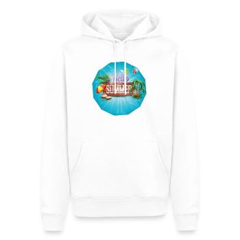 Paradise Sommer Design Geschenk - Männer Premium Bio Hoodie - Weiß - Vorne - Nico (187cm)
