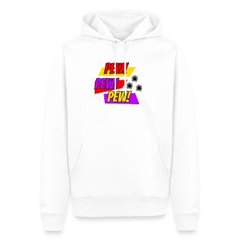 Comic PEW PEW Style de bande dessinée - Sweat à capuche Premium bio Homme - blanc - Devant - Nico (187cm)