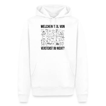 Welchen Teil von hast du nicht verstanden Mathe - Männer Premium Bio Hoodie - Weiß - Vorne - Nico (187cm)
