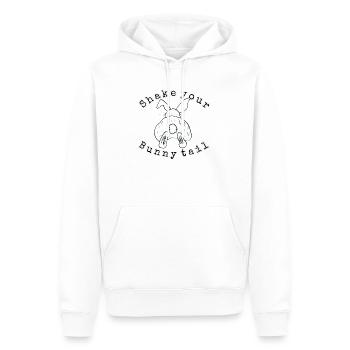 Hasenschwanz Hase von hinten Geschenkidee - Männer Premium Bio Hoodie - Weiß - Vorne - Nico (187cm)