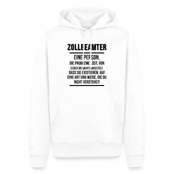 Zollbeamter Zoll Beruf Arbeit Witziges Geschenk - Männer Premium Bio Hoodie - Weiß - Vorne - Nico (187cm)