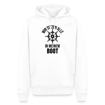 Motorboot Kapitän Boot Boote Seefahrt Geschenk - Männer Premium Bio Hoodie - Weiß - Vorne - Nico (187cm)