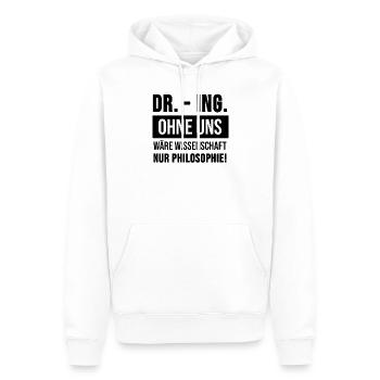 Doktortitel Promotion Ingenieur Lustiges Geschenk - Männer Premium Bio Hoodie - Weiß - Vorne - Nico (187cm)