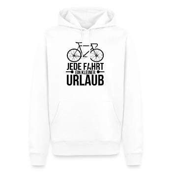 Radsport - Männer Premium Bio Hoodie - Weiß - Vorne - Nico (187cm)