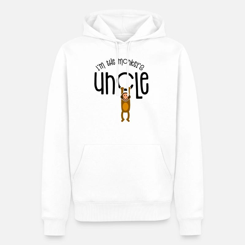 Cadeau oncle, neveu, nièce - Sweat à capuche Premium bio Homme - blanc