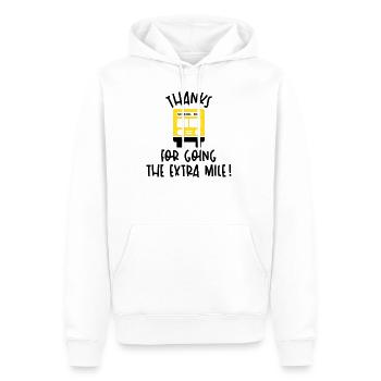 Chauffeur de bus, bus scolaire, idée cadeau - Sweat à capuche Premium bio Homme - blanc - Devant - Nico (187cm)