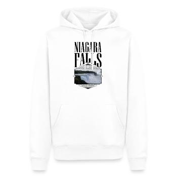 Niagara Falls - USA Canada - Men’s Premium Organic Hoodie - white - Front - Nico (187cm)
