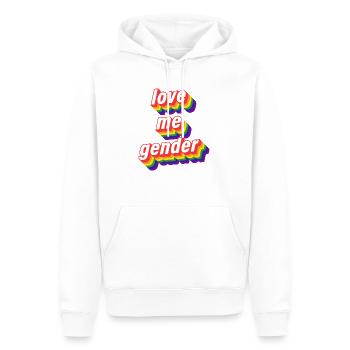Gay Lesbienne LGBT Homosexualité Sexe - Sweat à capuche Premium bio Homme - blanc - Devant - Nico (187cm)
