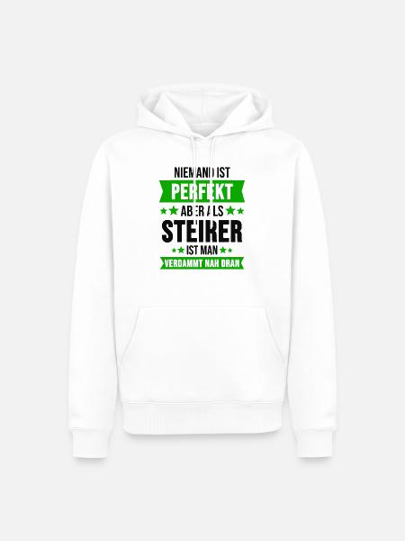 Steiermark Steirer Österreich Geschenk - Männer Premium Bio Hoodie - Weiß