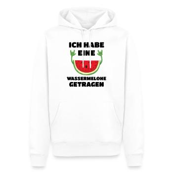 Ich Habe EIne Wassermelone Getragen Mama Geschenk - Männer Premium Bio Hoodie - Weiß - Vorne - Nico (187cm)