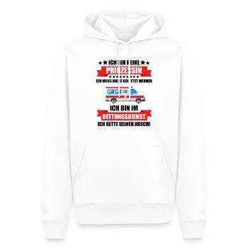 Ambulance ambulancier ambulancier service de secours cadeau - Sweat à capuche Premium bio Homme - blanc - Devant - Nico (187cm)