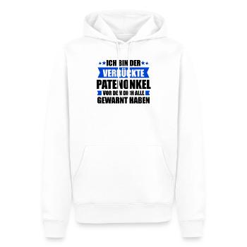 Patenonkel Taufpate Pate Taufe Patenkind Geschenk - Männer Premium Bio Hoodie - Weiß - Vorne - Nico (187cm)