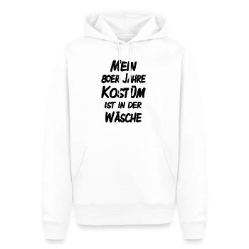 Mon costume des années 80 est à la lessive - Sweat à capuche Premium bio Homme - blanc - Devant - Nico (187cm)
