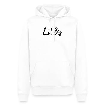 Lil Sis Big Sis Schwestern Partnerlook - Männer Premium Bio Hoodie - Weiß - Vorne - Nico (187cm)