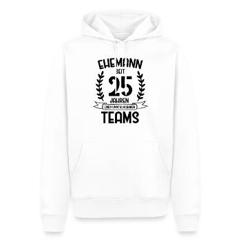 Silberne Hochzeit Silberhochzeit Ehe Geschenk - Männer Premium Bio Hoodie - Weiß - Vorne - Nico (187cm)