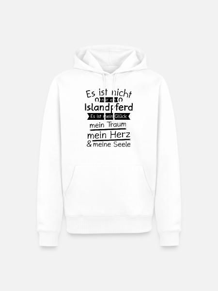 Islandpferde Islandpferd Isländer Island Geschenk - Männer Premium Bio Hoodie - Weiß