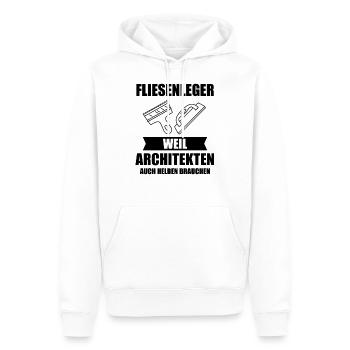 Fliesenleger Plattenleger Fliesen Leger Geschenk - Männer Premium Bio Hoodie - Weiß - Vorne - Nico (187cm)