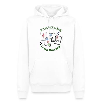 Mahjong Mah jongg game is my therapy set, gifts, - Men’s Premium Organic Hoodie - white - Front - Nico (187cm)