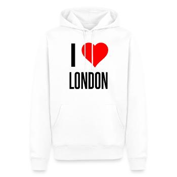 Londres - Sweat à capuche Premium bio Homme - blanc - Devant - Nico (187cm)