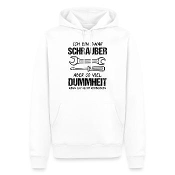 Kfz Mechaniker Schrauber Schrauben Geschenk - Männer Premium Bio Hoodie - Weiß - Vorne - Nico (187cm)