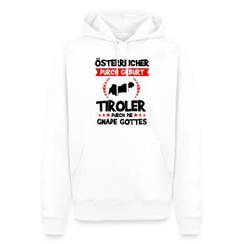 Tirol Tiroler Südtirol Österreich Lustig Geschenk - Männer Premium Bio Hoodie - Weiß - Vorne - Nico (187cm)