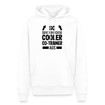 so sieht ein cooler co Trainer aus Geschenk - Männer Premium Bio Hoodie - Weiß - Vorne - Nico (187cm)