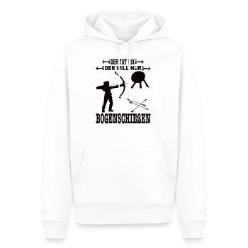 Bogenschütze - Männer Premium Bio Hoodie - Weiß - Vorne - Nico (187cm)
