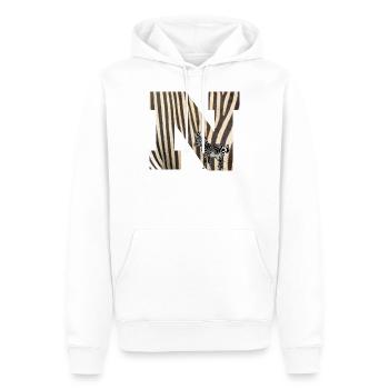 zèbre n - Sweat à capuche Premium bio Homme - blanc - Devant - Nico (187cm)