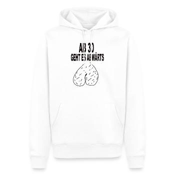 30.Geburtstag - Männer Premium Bio Hoodie - Weiß - Vorne - Nico (187cm)