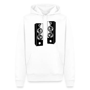 Lautsprecher, Musik Sound System - Männer Premium Bio Hoodie - Weiß - Vorne - Nico (187cm)