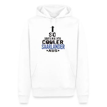 Saarland - Männer Premium Bio Hoodie - Weiß - Vorne - Nico (187cm)