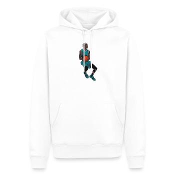 Joueur de basket-ball de basket-ball - Sweat à capuche Premium bio Homme - blanc - Devant - Nico (187cm)
