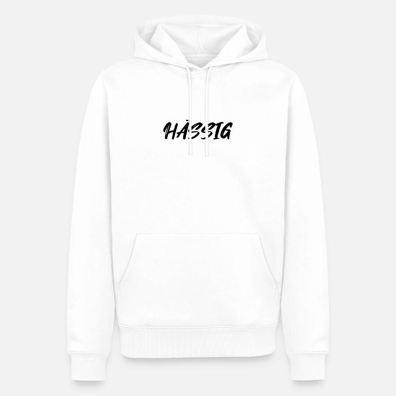 Haessig - Sweat à capuche Premium bio Homme - blanc