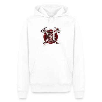 Firefighter Firefighter Helmet Blue Light - Men’s Premium Organic Hoodie - white - Front - Nico (187cm)
